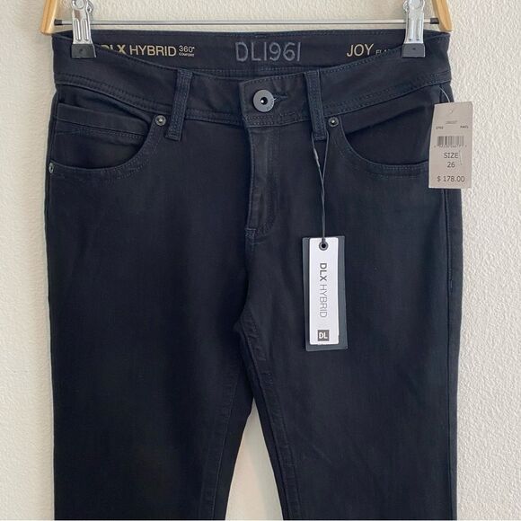 NWT DL1961 Joy Flare Jeans Hail Black DLX Hybrid Size 26 - Picture 8 of 16